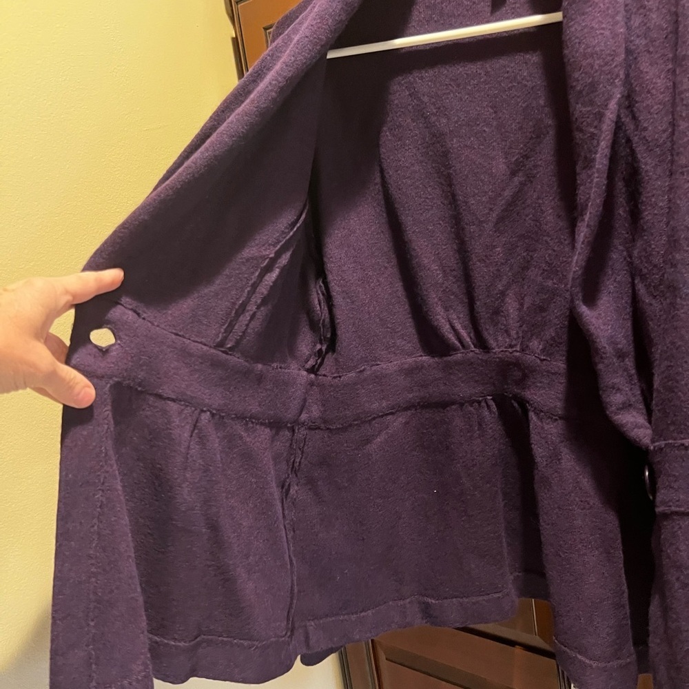 Classiques Entier Purple Coat Jacket Sweater - Picture 4 of 7